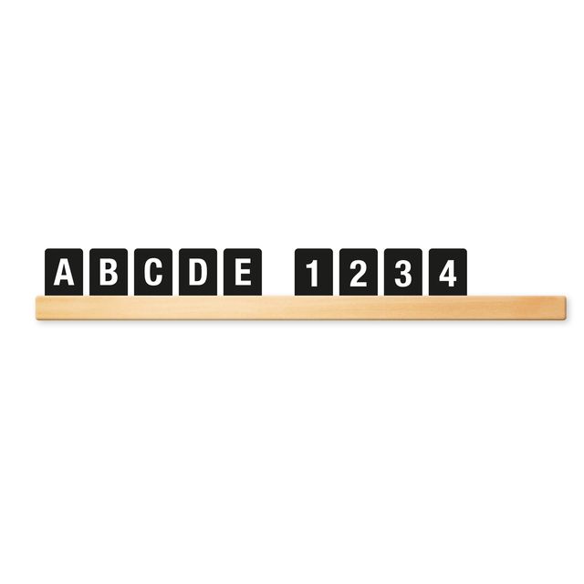 Kit Letter Shelf - mensola porta messaggi Teak + 169 tessere (lettere e numeri)…
