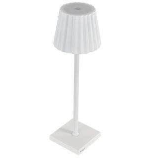 Lampada da tavolo - a led - 10 x 10 x 38 cm - alluminio/pmma - bianco - King Co…