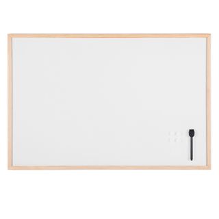 Lavagna bianca magnetica - 60 x 90 cm - cornice legno - bianco - Starline