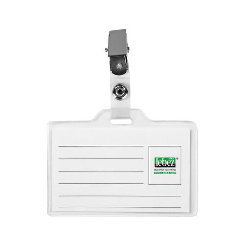 Lebez - Porta badge - clip (pacchetto di 50)