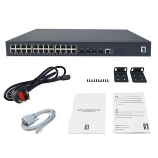 LevelOne GEL-2871 - Switch - gestito - 24 x 10/100/1000 + 4 x combo Gigabit SFP…