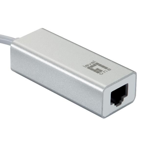 LevelOne USB-0402 - Adattatore di rete - USB-C - Gigabit Ethernet