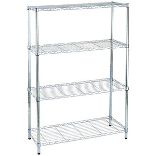 Libreria Archimede Light - 4 ripiani - acciaio cromato - 36 x 90 x 137 cm - Ser…