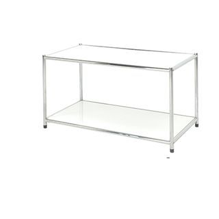 Libreria Easy System - 2 ripiani - acciaio cromato - 80x40x40,5 cm - bianco - S…
