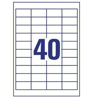 Avery - Bianco - 48.5 x 25.4 mm 4000 etichette (100 foglio(i) x 40) etichette m…