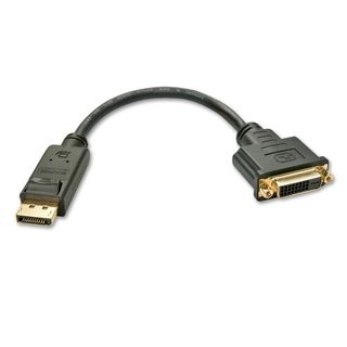 Lindy - Adattatore DisplayPort - DisplayPort (M) a DVI-D (F) - 15 cm - nero
