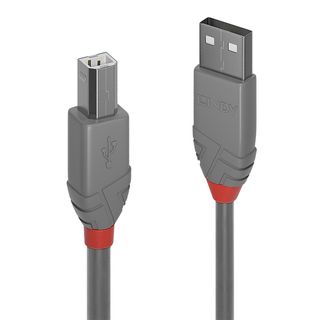 Lindy Anthra Line - Cavo USB - USB (M) a USB Tipo B (M) - USB 2.0 - 3 m - di fo…