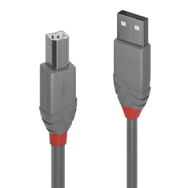 Lindy Anthra Line - Cavo USB - USB (M) a USB Tipo B (M) - USB 2.0 - 3 m - di fo…