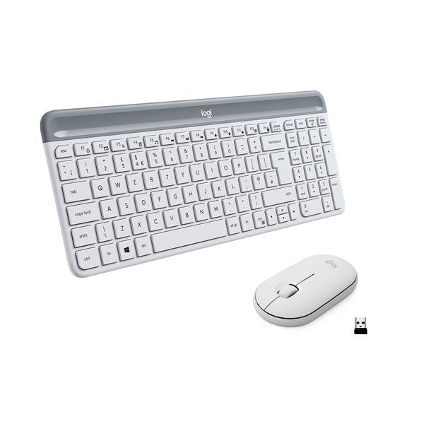 Logitech Slim Wireless Combo MK470 - Set mouse e tastiera - senza fili - 2.4 GH…
