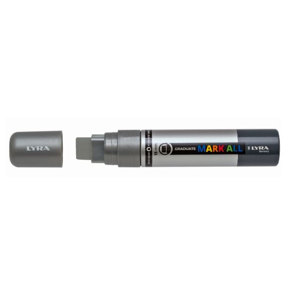 Lyra Graduate Mark All, Argento, Punta del pennello, Argento, Plastica, Extra g…