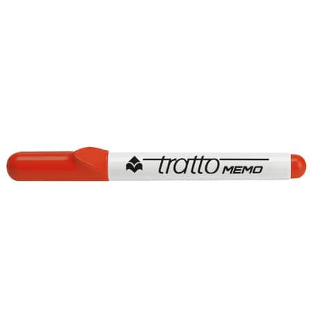 Marcatore Tratto Memo rosso p/tonda 4 0 mm tratto 1 0-2 5 mm inchiostro cancell…