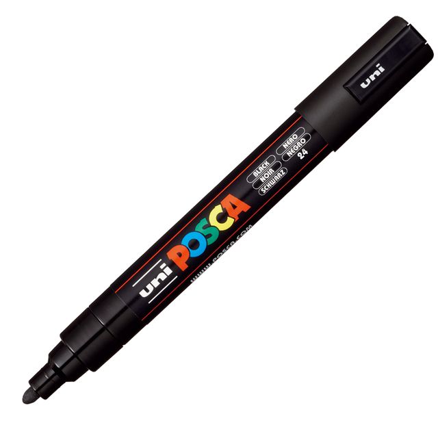 Marcatore a base d'acqua Uni Posca PC5M - punta tonda media da 1,8mm a 2,5mm - …