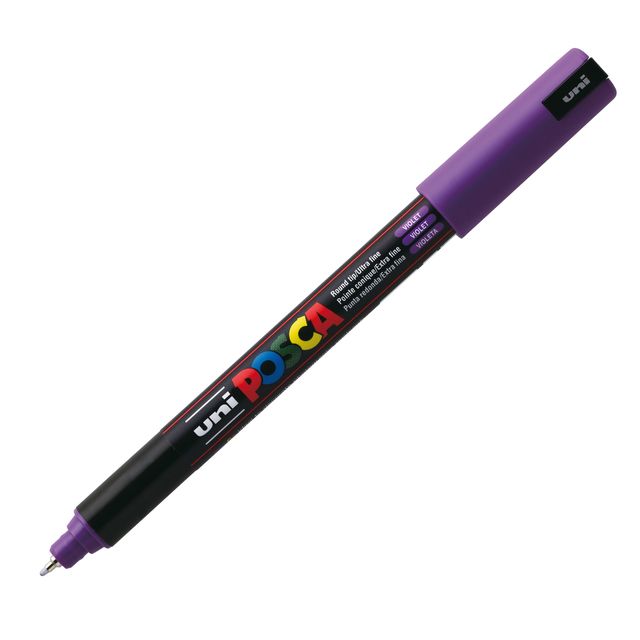 Marcatore a base d'acqua Uni Posca Pen PC1M - punta extra fine 0,7mm - viola - …