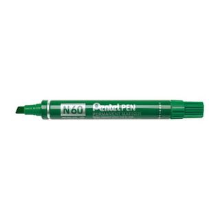 Marcatore permanente N60 - punta scalpello - verde - Pentel