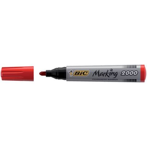 Marcatori permanente Marking a base d'alcool - punta tonda 1,70mm - rosso - Bic…