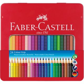 Matite colorate Colour Grip - acquerellabili - Faber-Castell - astuccio in meta…