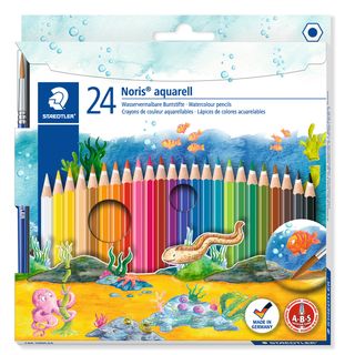 Matite colorate Noris aquarell - colori assortiti - Staedtler - astuccio 24 pez…