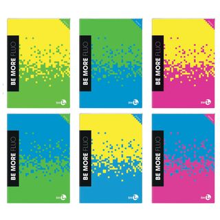 Maxiquaderno Be More Fluo - A4 - 5mm - alta fogliazione - 48+2 fogli - 100 gr -…