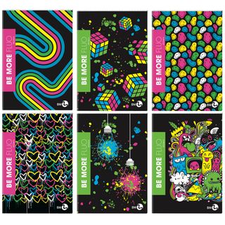 Maxiquaderno Be more Fluo - A4 - 1 rigo - 36+2 fogli - 100gr - BM