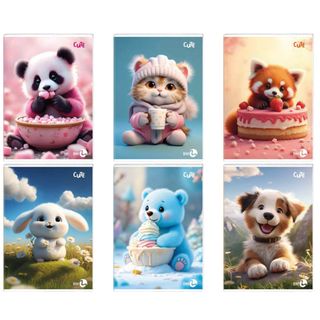 Maxiquaderno Cute fantasia - A4 - rigo di 3a - 40+2 fogli - 80gr - BM