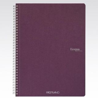 Maxiquaderno Ecoqua original - A4 - 90 gr - 1 rigo - 70 fogli - vino - spiralat…