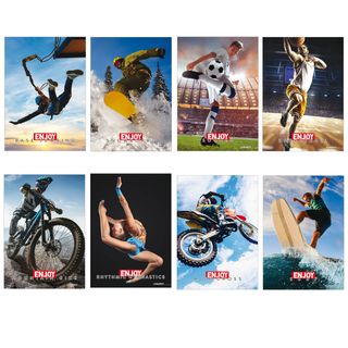 Maxiquaderno Enjoy Sport - A4 - 4 mm - 21 fogli - 80 gr - Blasetti
