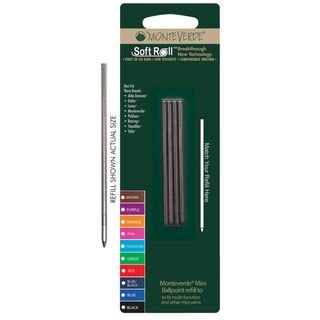 Minirefill per sfera multifunzione - punta media - blu - Monteverde - conf. 4 p…