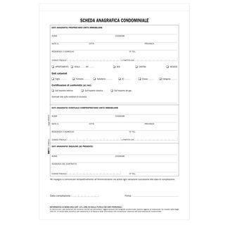 Modello richiesta dati anagrafici proprietario/affittuario - 2 copie - A4 - 29 …