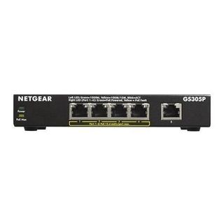 NETGEAR GS305 - Switch - unmanaged - 5 x 10/100/1000 - desktop, montaggio a par…