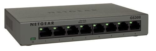 NETGEAR GS308v3 - Switch - unmanaged - 8 x 10/100/1000 - desktop, montaggio a p…