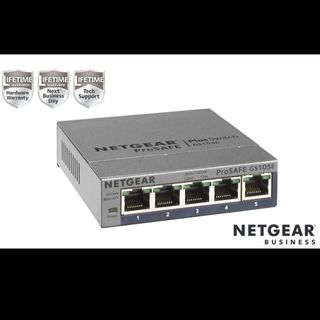 NETGEAR Plus GS105Ev2 - Switch - gestito - 5 x 10/100/1000 - desktop
