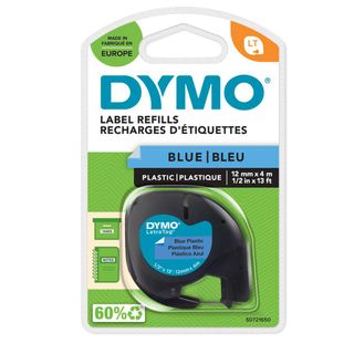 Nastro Letratag 912050 - 12 mm x 4 mt - plastica - blu - Dymo