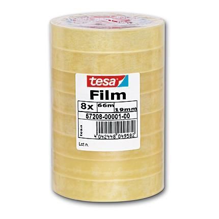 Nastro adesivo Tesafilm - 19 mm x 66 m - PP - trasparente - Tesa - torre 8 pezzi