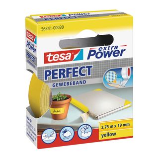 Nastro adesivo telato XP Perfect - 19 mm x 2,7 m - tela plastificata - giallo -…