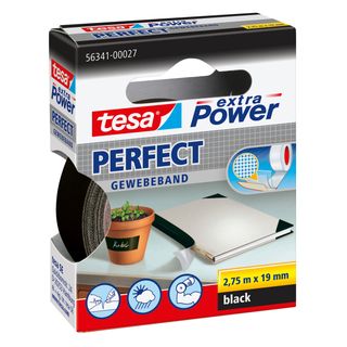 Nastro adesivo telato XP Perfect - 19 mm x 2,7 m - tela plastificata - nero - T…