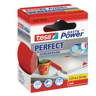 Nastro adesivo telato XP Perfect - 38 mm x 2,7 m - tela plastificata - rosso - …