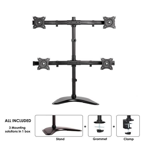 Neomounts NM-D335D4 - Supporto - video full-motion - per 4 display LCD - nero -…