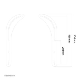 Neomounts NS-SB100 - Kit montaggio (2 staffe di montaggio) - per sound bar - ne…