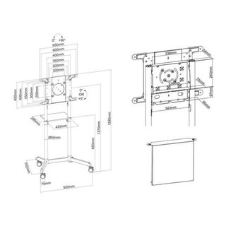 Neomounts by Newstar NS-M1250 - Carrello - per display LCD - nero - dimensione …