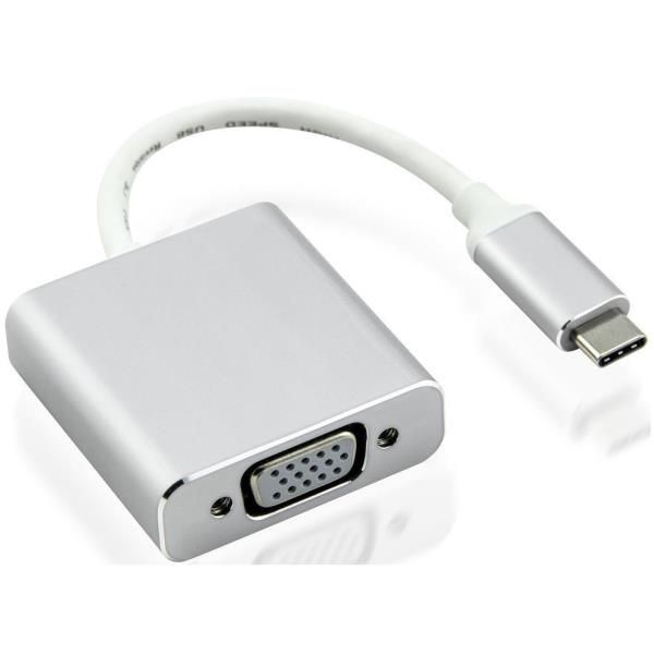 Nilox - Adattatore video - USB-C (M) a HD-15 (VGA) (F) - USB 3.1 - 10 cm - supp…