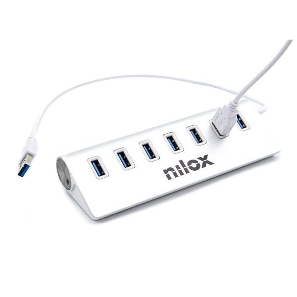 Nilox - Hub - 7 x SuperSpeed USB 3.0 - desktop