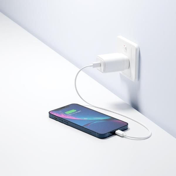 20W USB-C PD Dual Port Wall Charger EU - White