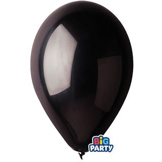 Palloncino - diametro 30 cm - lattice - nero - conf. 10 pezzi