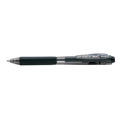 Penna a sfera a scatto Feel It Wow! - punta 1,0 mm - nero - Pentel