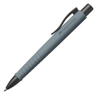 Penna a sfera a scatto Poly Ball - Punta 0,7 mm - fusto grigio pietra - Faber-C…