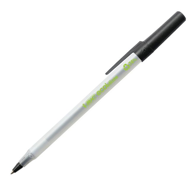 Penna a sfera a scatto con cappuccio ECOlutions - punta 1,0mm - nero - Bic - co…