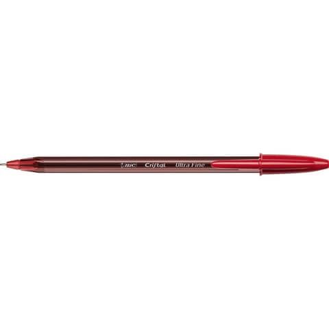 Penna a sfera con cappuccio Cristal Exact - punta 0,7 mm - rosso - Bic - scatol…