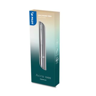Penna a sfera scatto Acro 1000 - punta 1.0 mm - fusto argento - Pilot