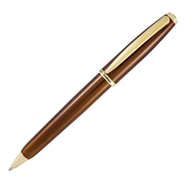 Penna sfera Aldo Domani - punta M - fusto tabacco - Monteverde