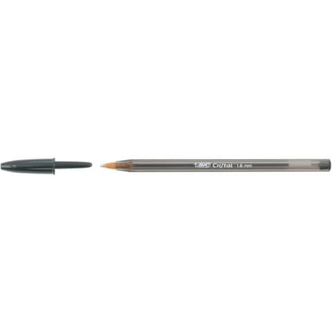 Penna sfera Cristal Large - punta 1,6 mm - nero - Bic - conf. 50 pezzi